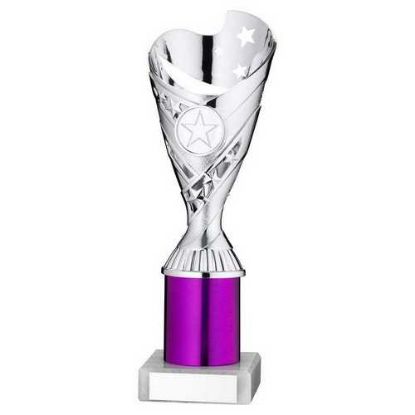 Picture of Silver~purple Plastic Sabre Cup Assembled On Marble (1in Cen)