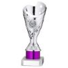 Picture of Silver|purple Plastic Sabre Cup Assembled On Marble (1in Cen) - 8in