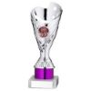 Picture of Silver|purple Plastic Sabre Cup Assembled On Marble (1in Cen) - 8in