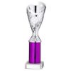 Picture of Silver|purple Plastic Sabre Cup Assembled On Marble (1in Cen) - 10in