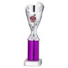 Picture of Silver|purple Plastic Sabre Cup Assembled On Marble (1in Cen) - 10in