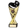 Picture of Gold|blk Plastic Sabre Cup On Blk Marble Assembled Trophy (1" Cen) - 6.75in