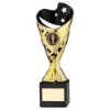 Picture of Gold|blk Plastic Sabre Cup On Blk Marble Assembled Trophy (1" Cen) - 8in