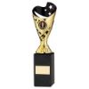 Picture of Gold|blk Plastic Sabre Cup On Blk Marble Assembled Trophy (1" Cen) - 10in