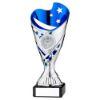Picture of Silver|blue Plastic Sabre Cup On Blk Marble Assembled Trophy (1" Cen) - 6.75in
