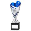 Picture of Silver|blue Plastic Sabre Cup On Blk Marble Assembled Trophy (1" Cen) - 8in