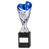 Picture of Silver|blue Plastic Sabre Cup On Blk Marble Assembled Trophy (1" Cen) - 9in