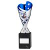 Picture of Silver|blue Plastic Sabre Cup On Blk Marble Assembled Trophy (1" Cen) - 9in