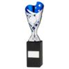 Picture of Silver|blue Plastic Sabre Cup On Blk Marble Assembled Trophy (1" Cen) - 10in