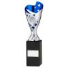 Picture of Silver|blue Plastic Sabre Cup On Blk Marble Assembled Trophy (1" Cen) - 10in