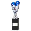 Picture of Silver|blue Plastic Sabre Cup On Blk Marble Assembled Trophy (1" Cen) - 10in