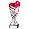 Picture of Silver|pink Plastic Sabre Cup On Blk Marble Assembled Trophy (1" Cen) - 6.75in