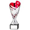 Picture of Silver|pink Plastic Sabre Cup On Blk Marble Assembled Trophy (1" Cen) - 7.25in