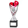 Picture of Silver|pink Plastic Sabre Cup On Blk Marble Assembled Trophy (1" Cen) - 8in