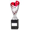 Picture of Silver|pink Plastic Sabre Cup On Blk Marble Assembled Trophy (1" Cen) - 9in