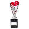 Picture of Silver|pink Plastic Sabre Cup On Blk Marble Assembled Trophy (1" Cen) - 9in