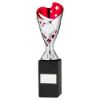 Picture of Silver|pink Plastic Sabre Cup On Blk Marble Assembled Trophy (1" Cen) - 10in