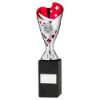 Picture of Silver|pink Plastic Sabre Cup On Blk Marble Assembled Trophy (1" Cen) - 10in