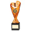 Picture of Copper Plastic Sabre Cup On Black Marble Assembled Trophy (1" Cen) - 8in
