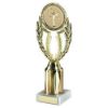 Picture of Gold Wreath Holder Assembled On Marble With Tube - (2" Cen|2" Tube) 8.75in