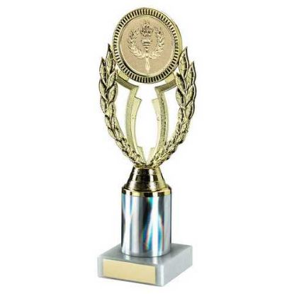 Picture of Gold~silver Wreath Holder Assembled On Marble