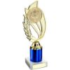 Picture of Gold|blue Plastic Laurel Holder Assembled On Marble - (2" Cen|2" Tube) 9in