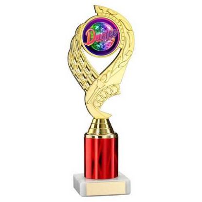 Picture of Gold~red Olympic Holder Assembled On Marble