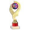 Picture of Gold|red Olympic Holder Assembled On Marble - (2" Cen|1" Tube) 8in