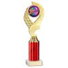 Picture of Gold|red Olympic Holder Assembled On Marble - (2" Cen|3" Tube) 10in