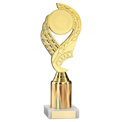 Picture of Gold Olympic Holder Assembled On Marble With Tube - (2" Cen|2" Tube) 9in