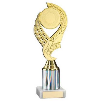 Picture of Gold|silver Olympic Holder Assembled On Marble - (2" Cen|2" Tube) 9in