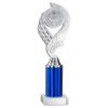 Picture of Silver|blue Olympic Holder Assembled On Marble - (2" Cen|3" Tube) 10in