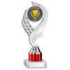 Picture of Silver|red Olympic Holder Assembled On Marble - (2" Cen|1" Tube) 8in