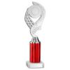 Picture of Silver|red Olympic Holder Assembled On Marble - (2" Cen|3" Tube) 10in