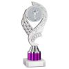 Picture of Silver|purple Olympic Holder Assembled On Marble - (2" Cen|1" Tube) 8in