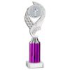 Picture of Silver|purple Olympic Holder Assembled On Marble - (2" Cen|3" Tube) 10in