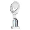 Picture of Silver Olympic Holder Assembled On Marble With Tube - (2" Cen|2" Tube) 9in