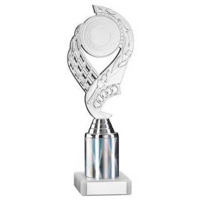 Picture of Silver Olympic Holder Assembled On Marble With Tube - (2" Cen|2" Tube) 9in