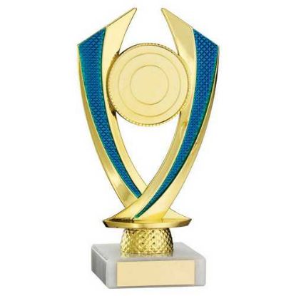 Picture of Gold~blue Diamond Holder Assembled On Marble