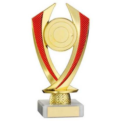 Picture of Gold~red Diamond Holder Assembled On Marble