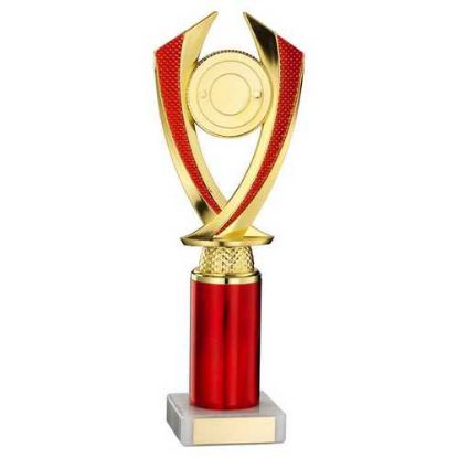 Picture of Gold|red Diamond Holder Assembled On Marble - (2" Cen|3" Tube) 9.75in