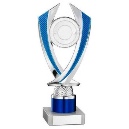 Picture of Silver|blue Diamond Holder Assembled On Marble - (2" Cen|1" Tube) 7.75in