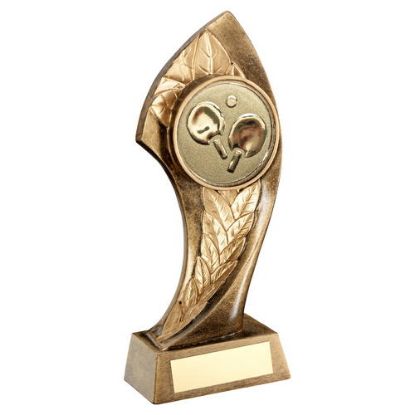 Picture of Brz~gold Twisted Leaf With Table Tennis Insert With Plate