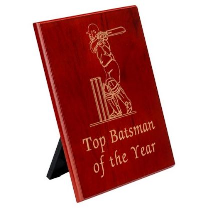 Picture of Rosewood Finish Plaque Fitted With Plastic Strut (Portrait)