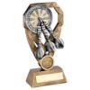 Picture of Brz|pew|gold Darts With Dartboard On Diamond With Plate (1in Centre) - 8in