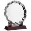 Picture of Silver Plated Chippendale Salver On Wooden Stand - (6" Salver) 7.25in