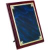 Picture of Rosewood Plaque With Blue|gold Aluminium Front - 8 X 10in