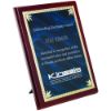 Picture of Rosewood Plaque With Blue|gold Aluminium Front - 8 X 10in