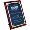 Picture of Rosewood Plaque With Blue|gold Aluminium Front - 8 X 10in