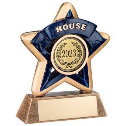 Picture of Mini Star House With Plate (1in Centre) Brz~gold~blue